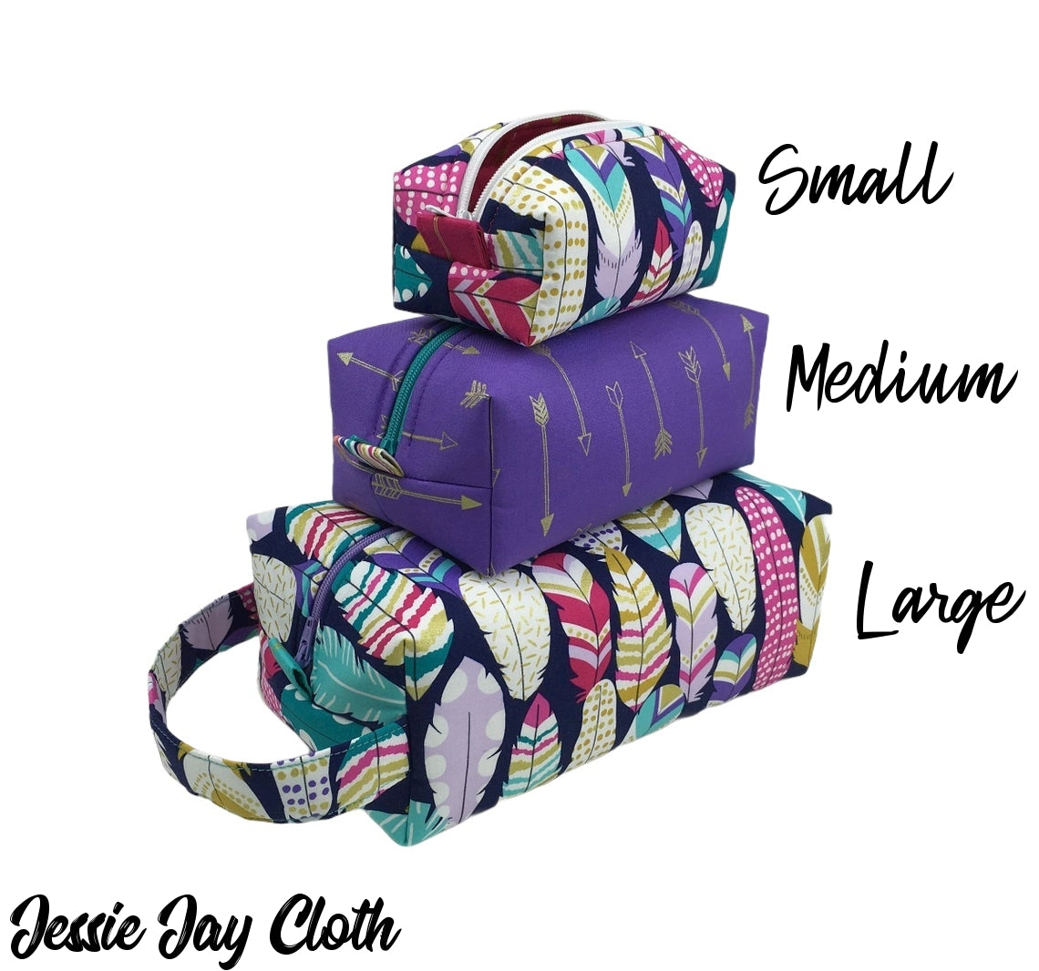 Rainbow Lines Semi Custom Boxy Bag | Storage or Wet Bag | Diaper Pod |  Choose Your size & Customization |