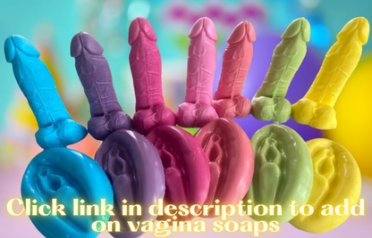 Custom Adult Novelty Soap Peens | Realistic, 3 sizes, Suction Cup Add on | NSFW