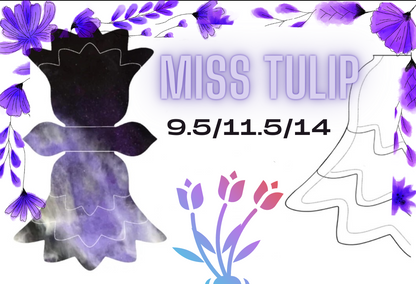 Miss Tulip | Custom Cloth Pad | 9.5/11.5/14 | Flower Shape | 2.75" Snapped