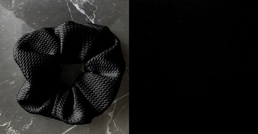 Solid Black  | Custom Hair Scrunchie | Adult Size & Toddler Size | 7 Options