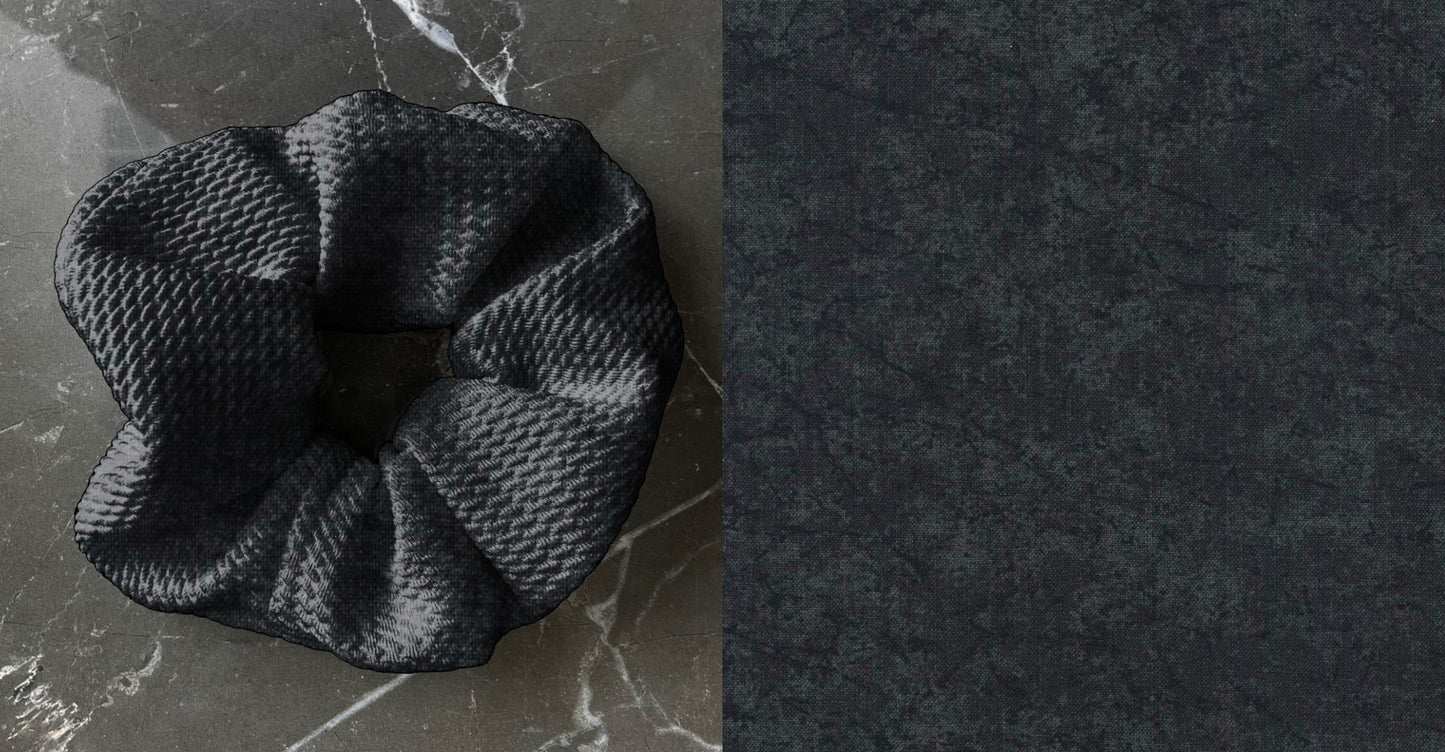 Distressed Black  | Custom Hair Scrunchie | Adult Size & Toddler Size | 7 Options
