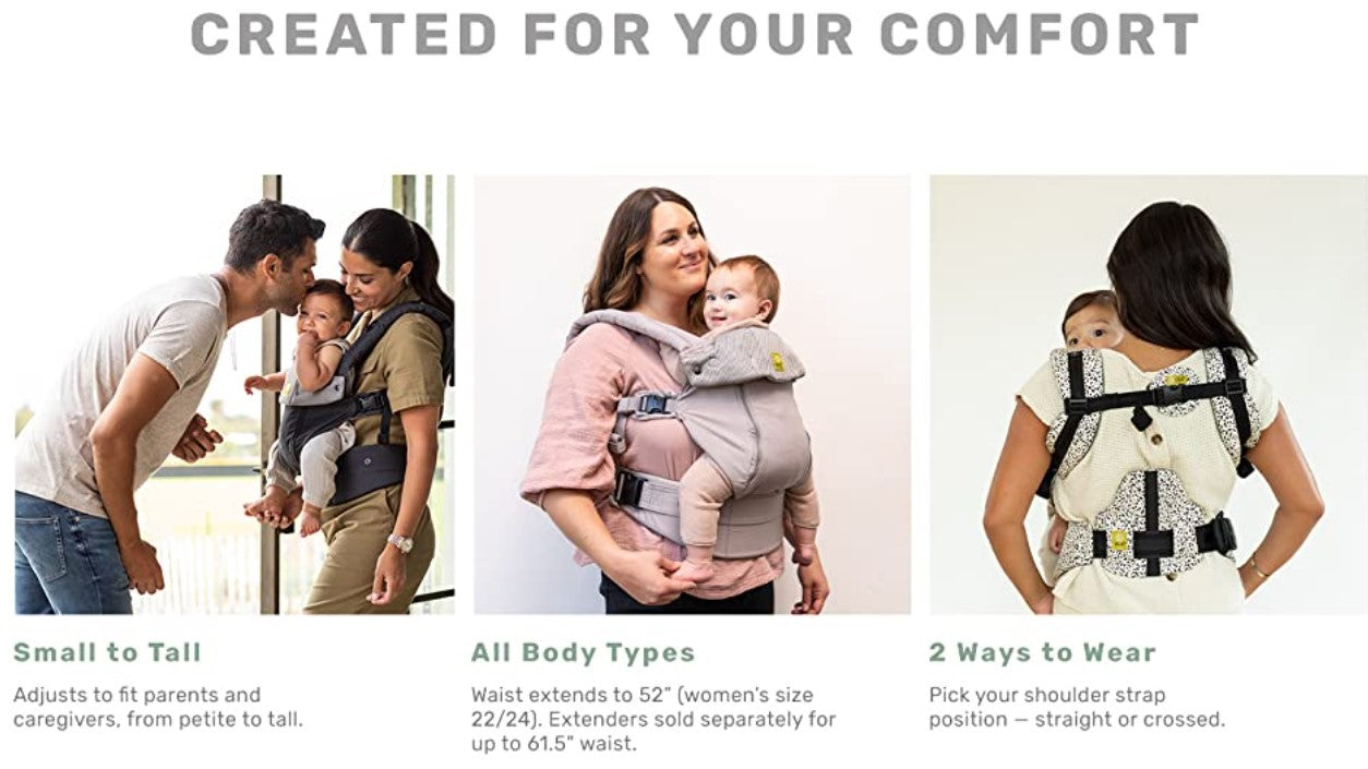 Lavender | LÍLLÉbaby Complete Embossed Six-Position 360° Ergonomic Baby and Child Carrier|  6 in 1 baby Carrier newborn to toddler