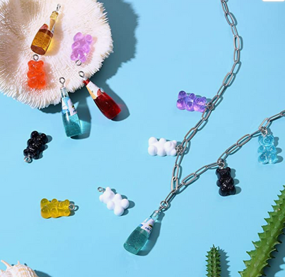 Chia Seed & Gummy Bear Inspired Dangle/Stud Earrings OR Keychain | Hypoallergenic | Candy Earrings |