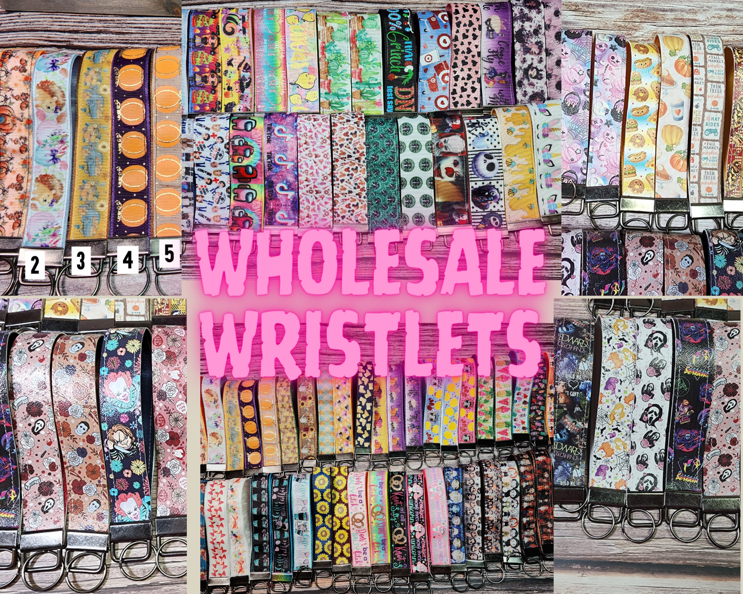 Wholesale Wristlet Key Fobs | 2 Layers SEWN BY ME | Bulk buy for gifts | Wrist strap | Key Chain |