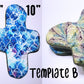 Template B | Budget Friendly Cloth Pads  |  2.5" Snapped Width | 6/7/8/9/10 inches | Great starter set for Teen/Tween