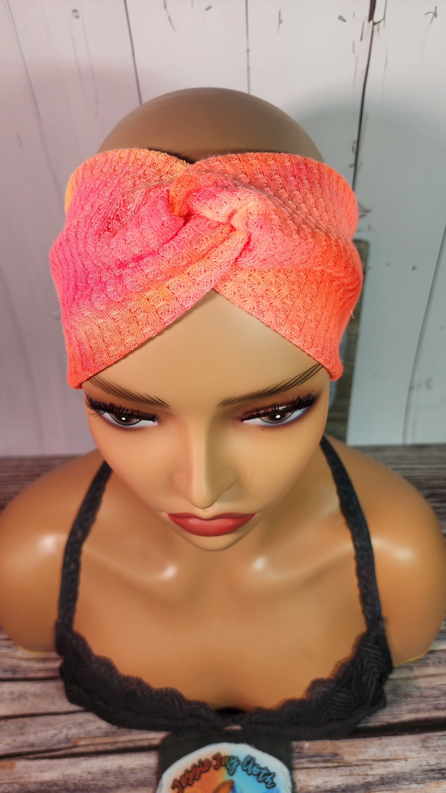 Citrus Fusion B | Medium 21" | RTS Waffle Knit Head Band | Ready to ship | Mask, Knife, Blood, Friday 13th