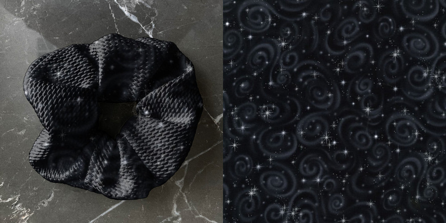 Black Galaxy  | Custom Hair Scrunchie | Adult Size & Toddler Size | 7 Options