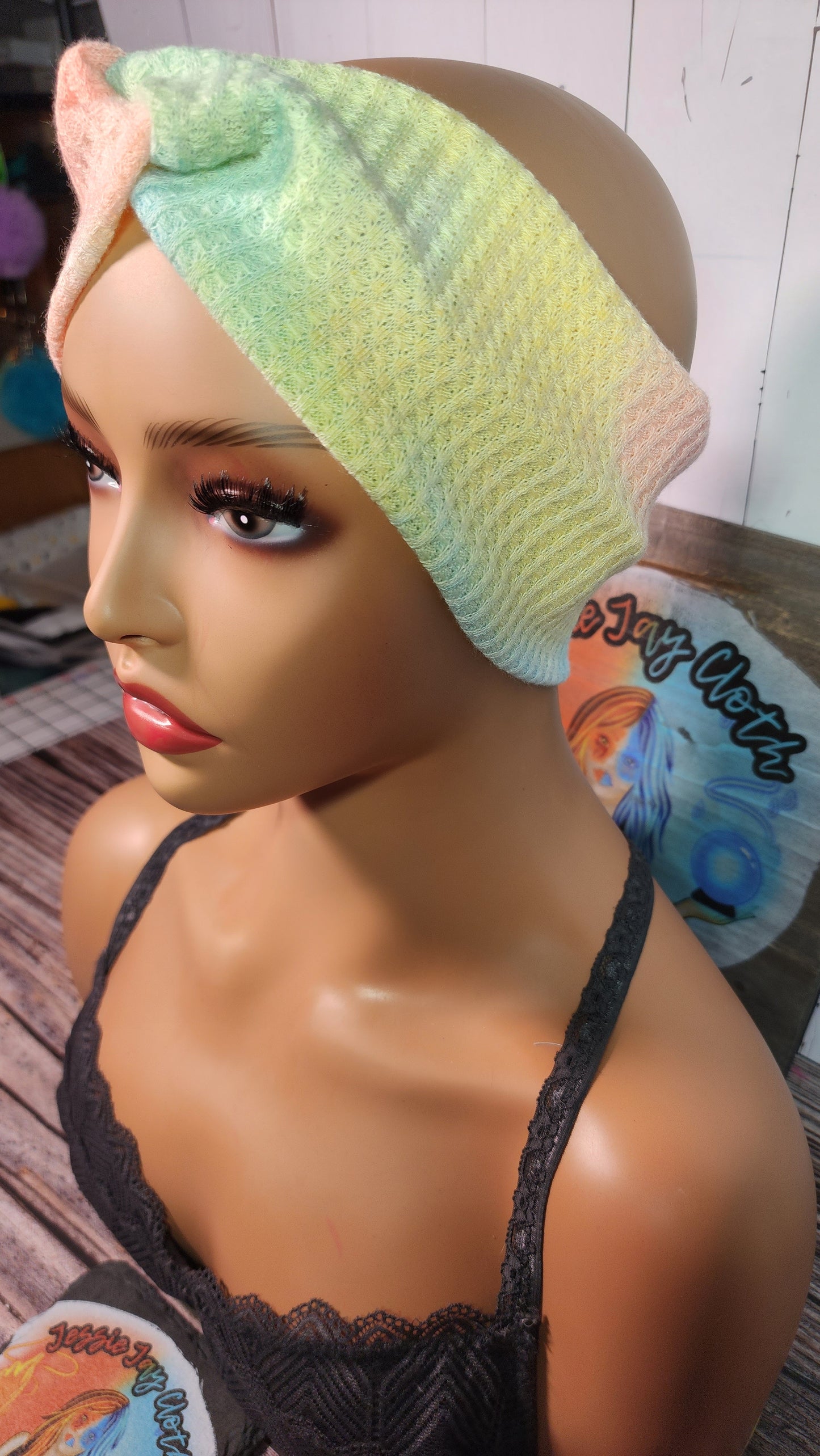 Beach Days B | Medium 21" | RTS Waffle Knit Head Band | Ready to ship | Mask, Knife, Blood, Friday 13th