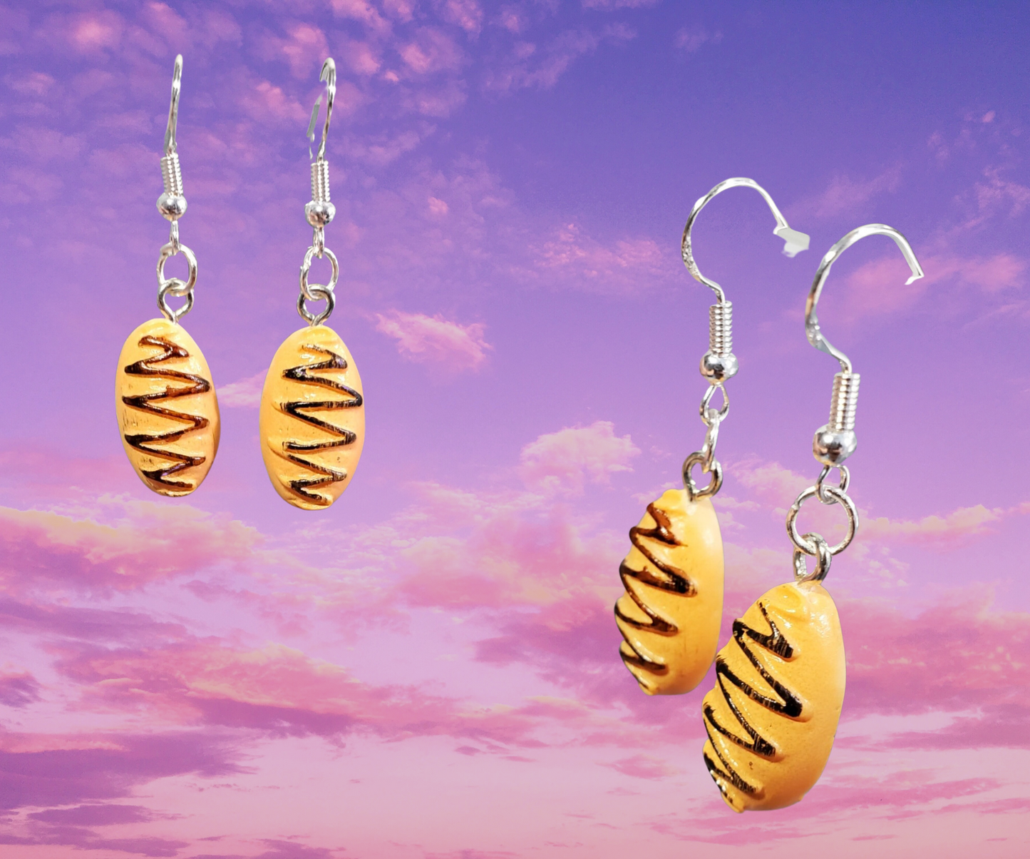 Ready to ship Loaf Chocolate Drizzle Earrings