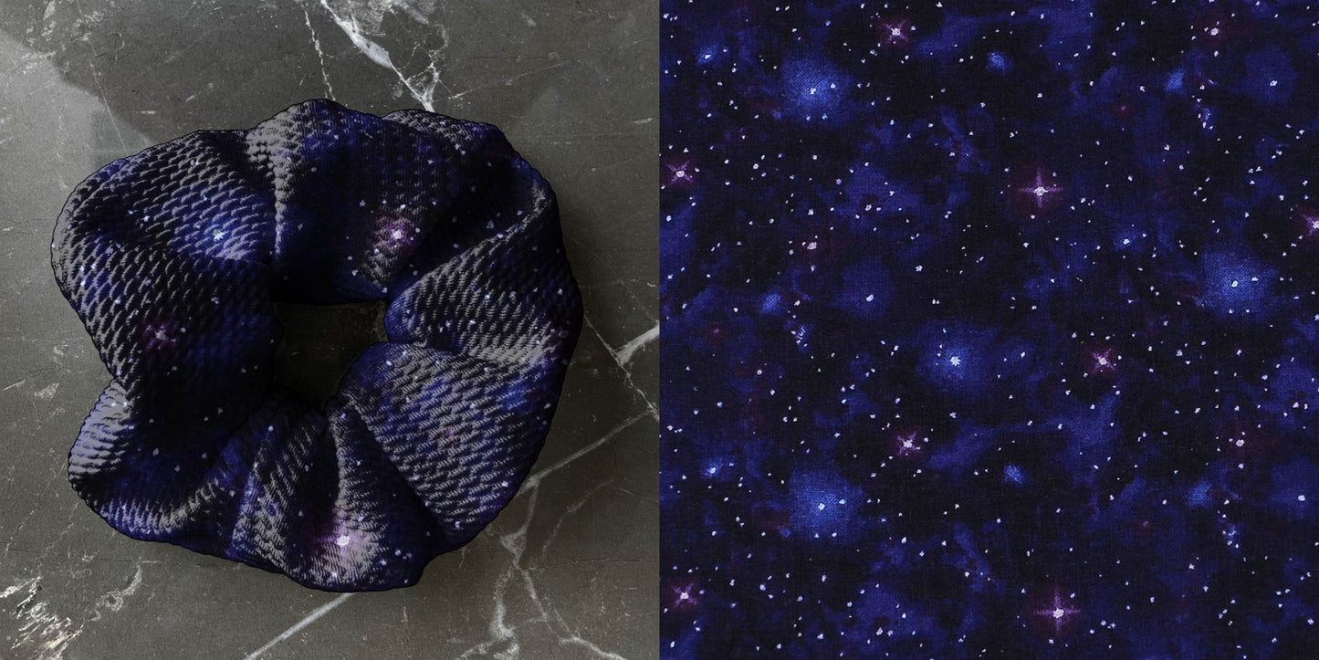 Dark Blue Galaxy | Custom Hair Scrunchie | Adult Size & Toddler Size | 7 Options