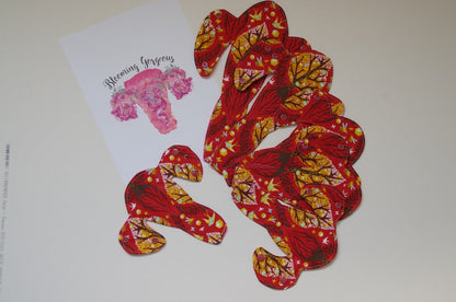 Uterus Shaped Custom Cloth Pad | 7/8/9/10/11/12/14 | 2.5" Snapped