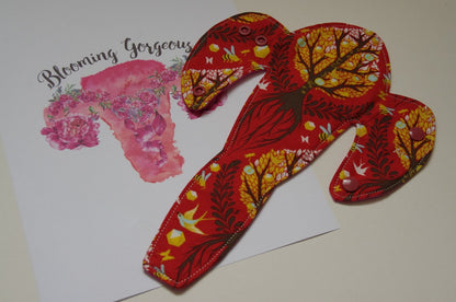 Uterus Shaped Custom Cloth Pad | 7/8/9/10/11/12/14 | 2.5" Snapped