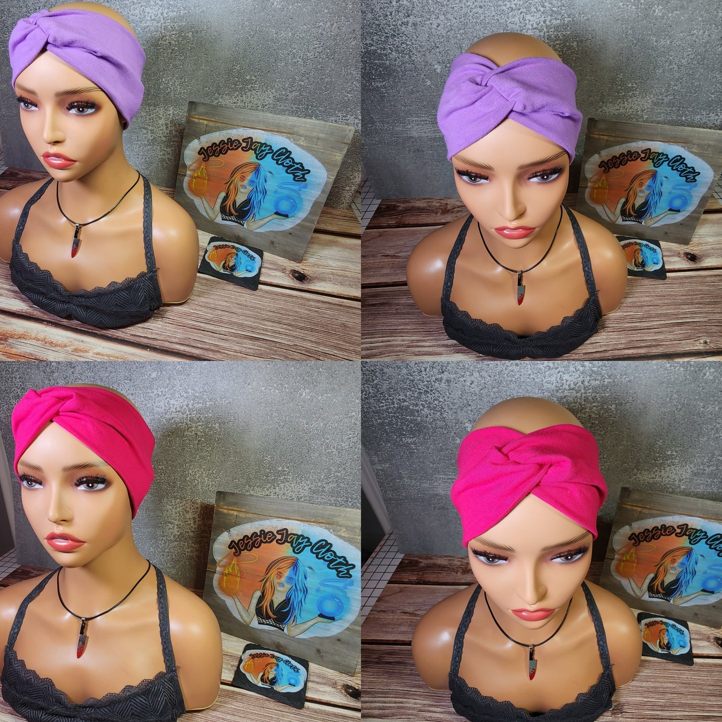 8 Solid Colors Twist Knot Head Band | Custom Turban Head Band | 4 Sizes, Choose your color