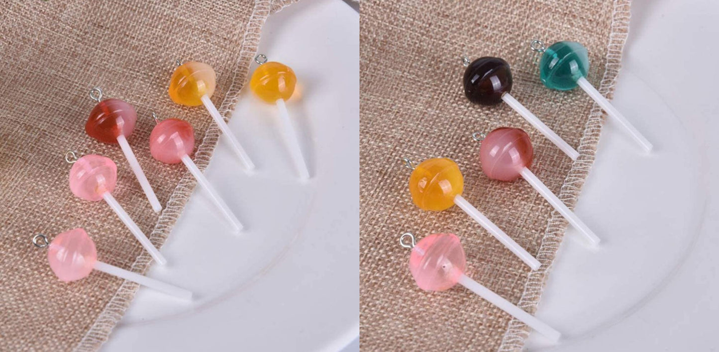 Dum Dum Lollipop Inspired Dangle/Stud Earrings OR Keychain | Realistic | Hypoallergenic | Candy Earrings | 5 colors to choose from